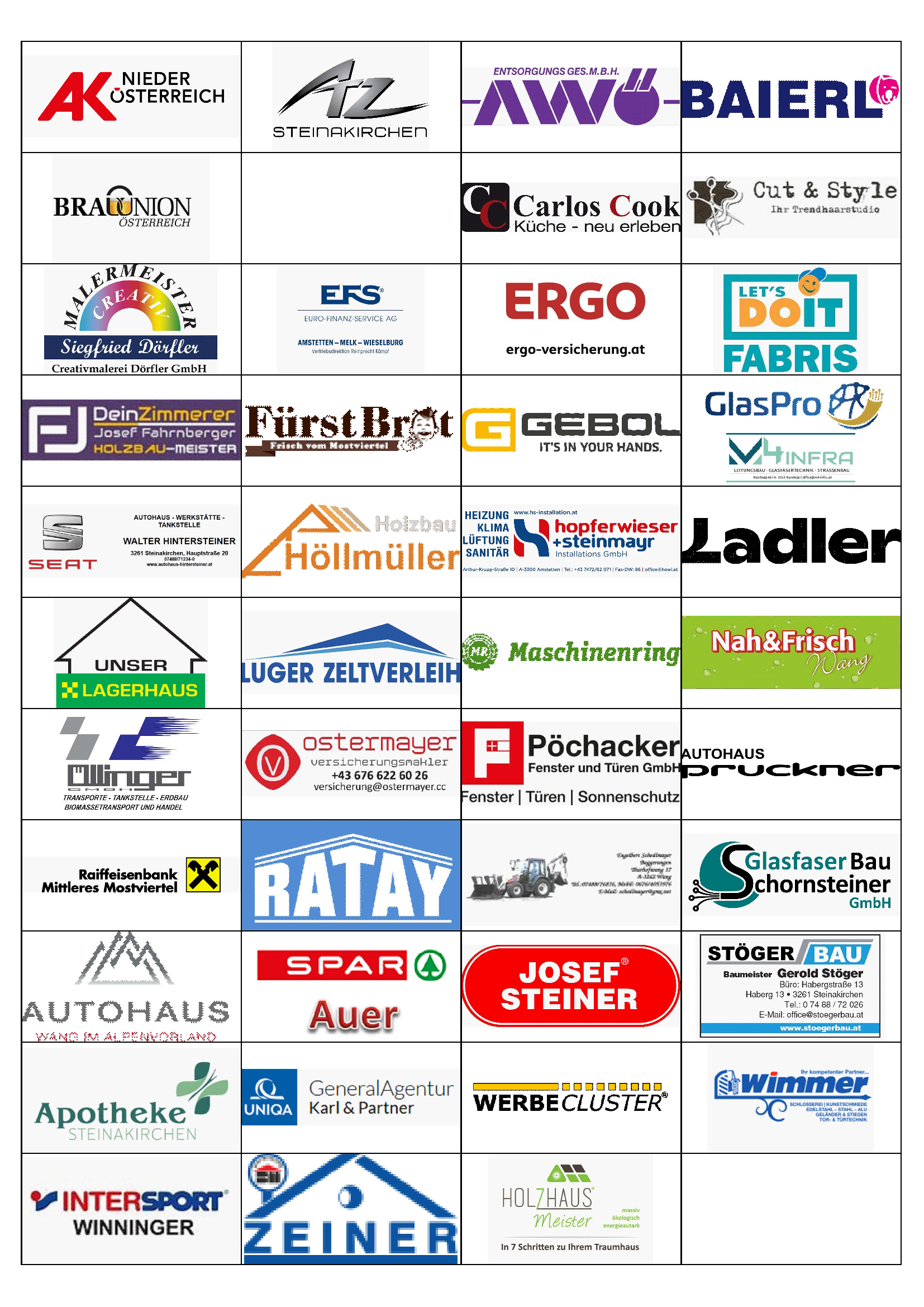 Werbetafel Logos fuer Homebage